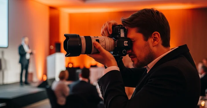 Event photographer at work