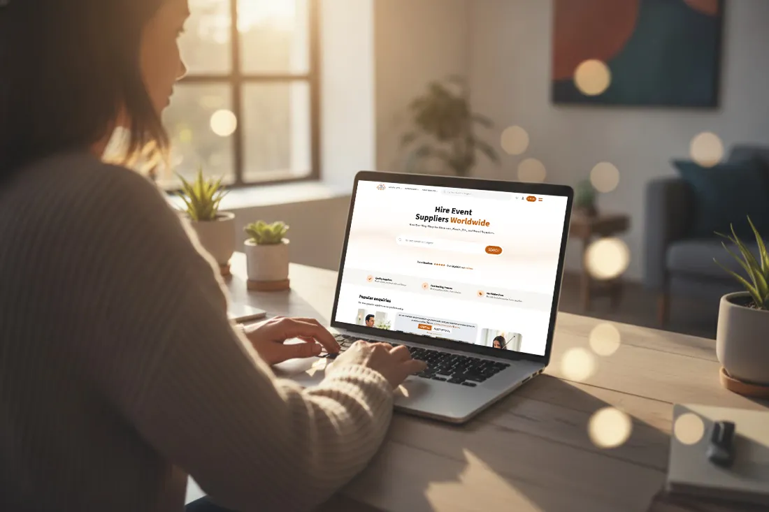 Browsing event suppliers on the Gig Heaven website